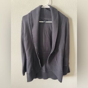 Banana republic dark grey heavy knit cardigan sweater